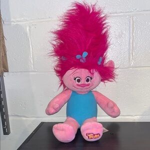 Build A Bear Trolls Princess Poppy Stuffed Doll Plush Pink 23”